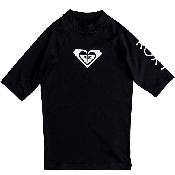 (1609) Roxy Girls' Whole Hearted Short Sleeve Rashguard NWT 14 - Picture 4 of 9